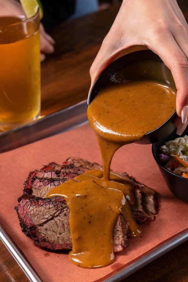 brisket with sauce