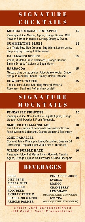 signature cocktails